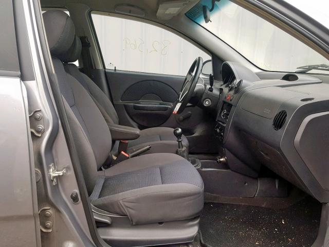 KL1TD66628B255952 - 2008 CHEVROLET AVEO BASE Күміс фото 5