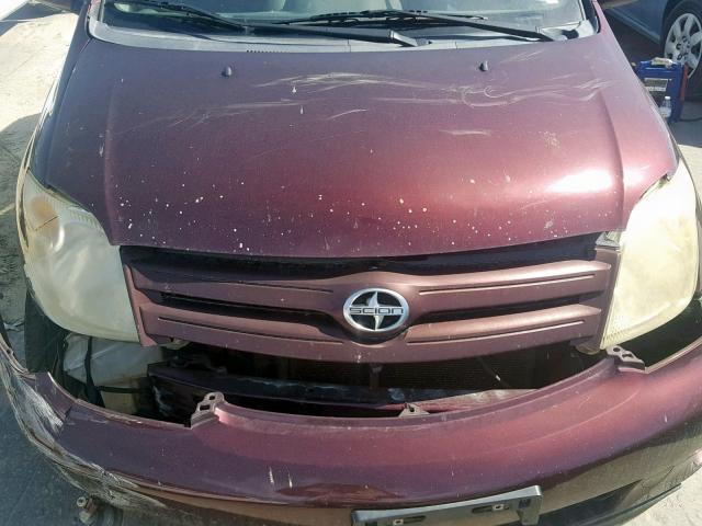 JTKKT624840065891 - 2004 TOYOTA SCION XA MAROON photo 7