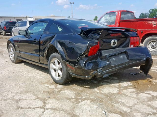 1ZVHT82H685164652 - 2008 FORD MUSTANG GT BLACK photo 3