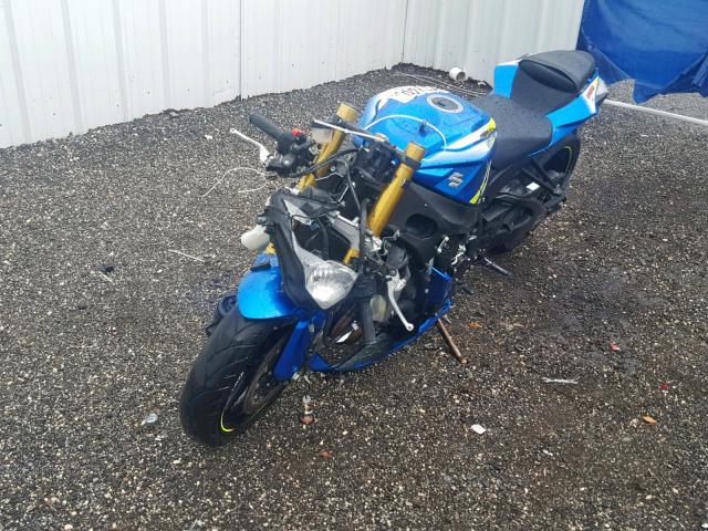 JS1GR7MA4F2100125 - 2015 SUZUKI GSX-R750 BLUE photo 2