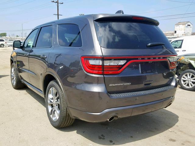 1C4RDHDG3KC676011 - 2019 DODGE DURANGO GT CHARCOAL photo 3