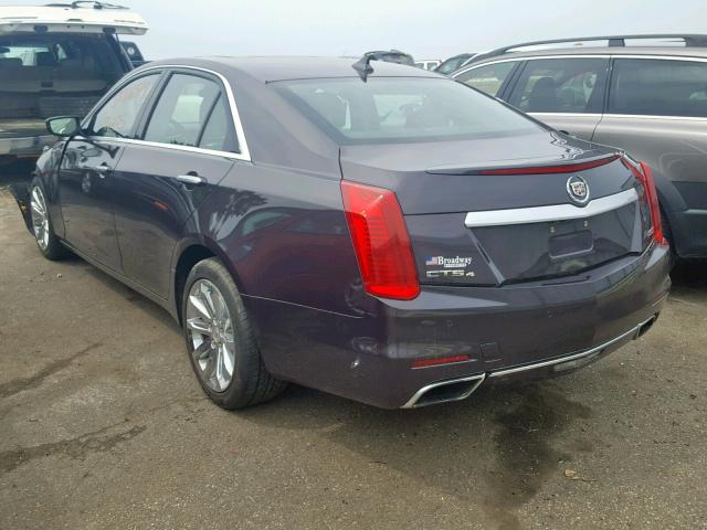 1G6AX5SX8E0197002 - 2014 CADILLAC CTS LUXURY BURGUNDY photo 3