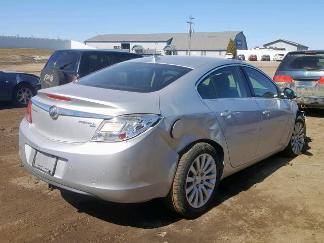 W04GR5EC4B1020957 - 2011 BUICK REGAL CXL SILVER photo 4