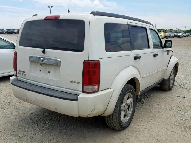 1D8GU58K57W613553 - 2007 DODGE NITRO SLT WHITE photo 4