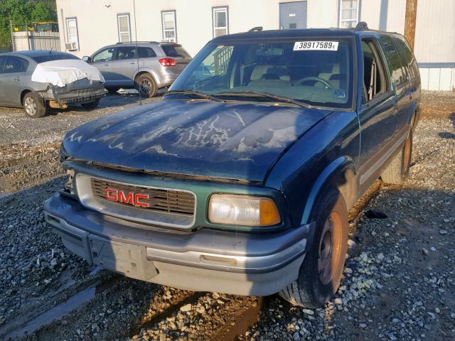 1GKCS13W9V2525944 - 1997 GMC JIMMY GREEN photo 2