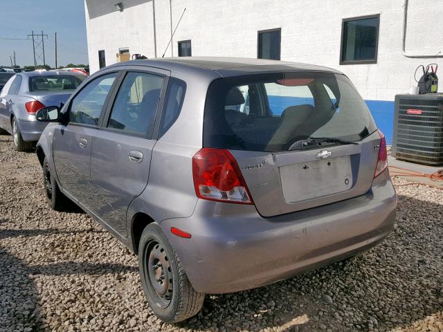 KL1TD66667B691928 - 2007 CHEVROLET AVEO BASE Gümüş foto 3