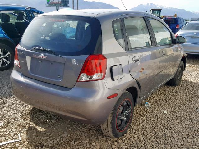 KL1TD66667B691928 - 2007 CHEVROLET AVEO BASE Gümüş foto 4