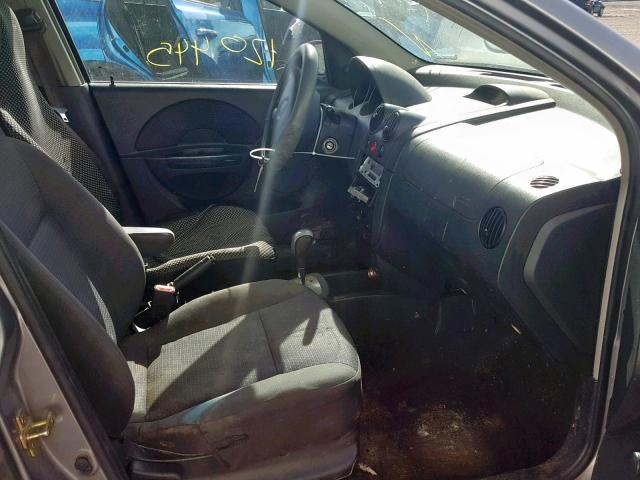 KL1TD66667B691928 - 2007 CHEVROLET AVEO BASE Gümüş foto 5