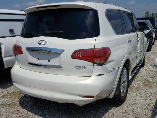 JN8AZ2ND2B9700283 - 2011 INFINITI QX56 WHITE photo 4