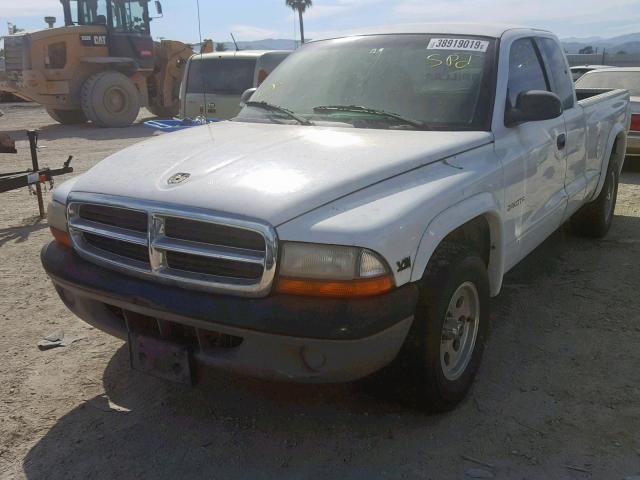 1B7GL23X0VS286843 - 1997 DODGE DAKOTA WHITE photo 2