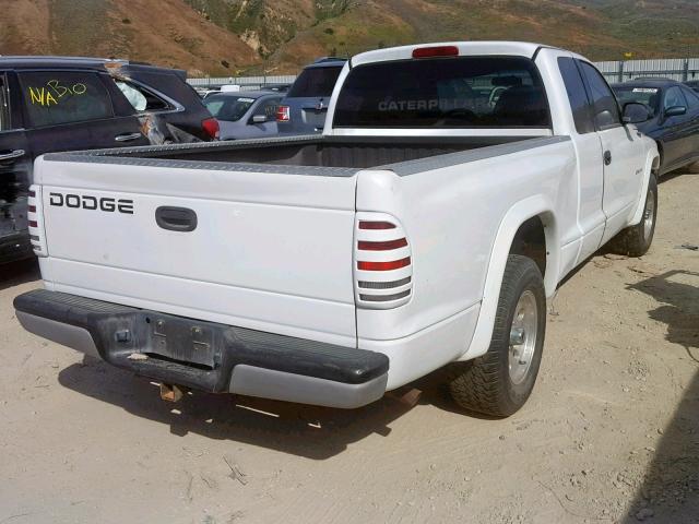 1B7GL23X0VS286843 - 1997 DODGE DAKOTA WHITE photo 4