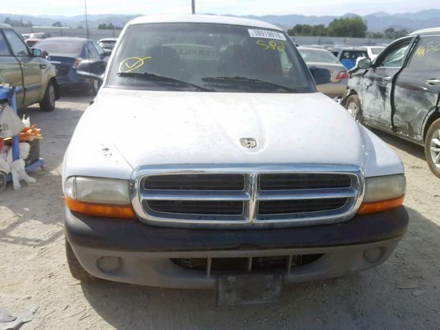 1B7GL23X0VS286843 - 1997 DODGE DAKOTA WHITE photo 9