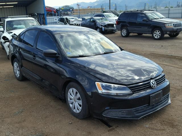 3VW2K7AJ6EM376951 - 2014 VOLKSWAGEN JETTA BASE BLACK photo 1