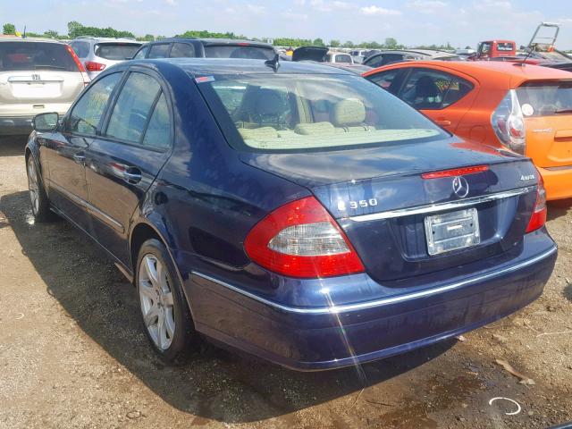 WDBUF87X38B342543 - 2008 MERCEDES-BENZ E 350 4MAT BLUE photo 3