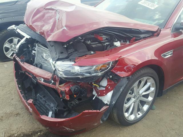 1FAHP2F83HG109486 - 2017 FORD TAURUS LIM RED photo 9