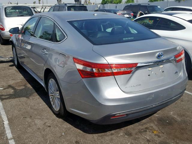 4T1BD1EB6FU048323 - 2015 TOYOTA AVALON HYB SILVER photo 3