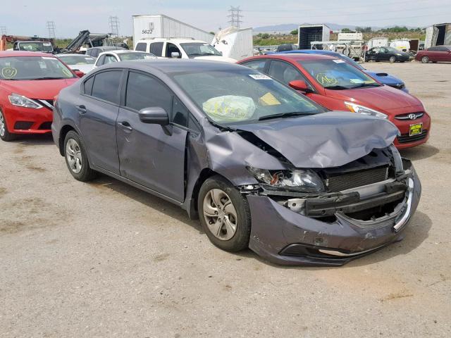 19XFB2F59FE009640 - 2015 HONDA CIVIC LX GRAY photo 1