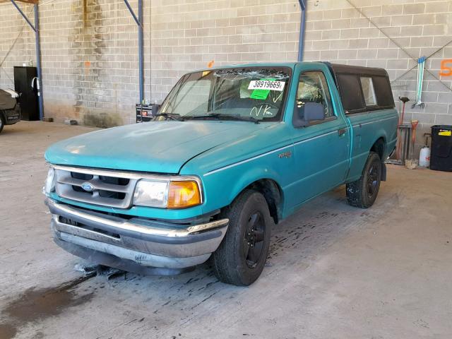 1FTCR10A0RPA29388 - 1994 FORD RANGER TURQUOISE photo 2