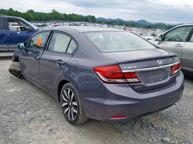 2HGFB2F90FH503507 - 2015 HONDA CIVIC EXL GRAY photo 3