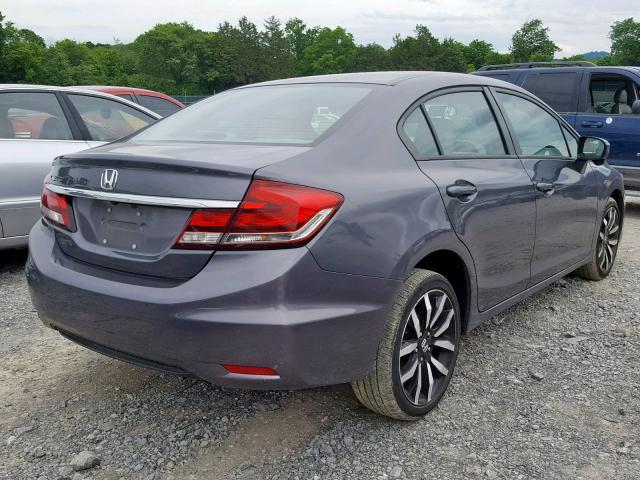 2HGFB2F90FH503507 - 2015 HONDA CIVIC EXL GRAY photo 4