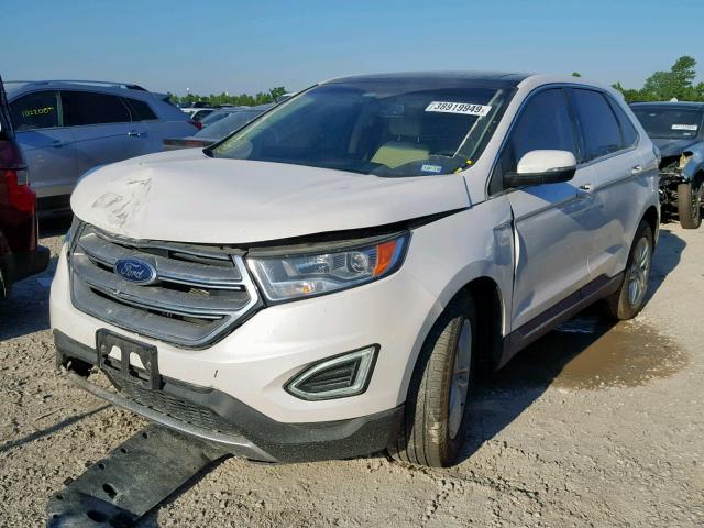 2FMPK3J86JBB30746 - 2018 FORD EDGE SEL WHITE photo 2