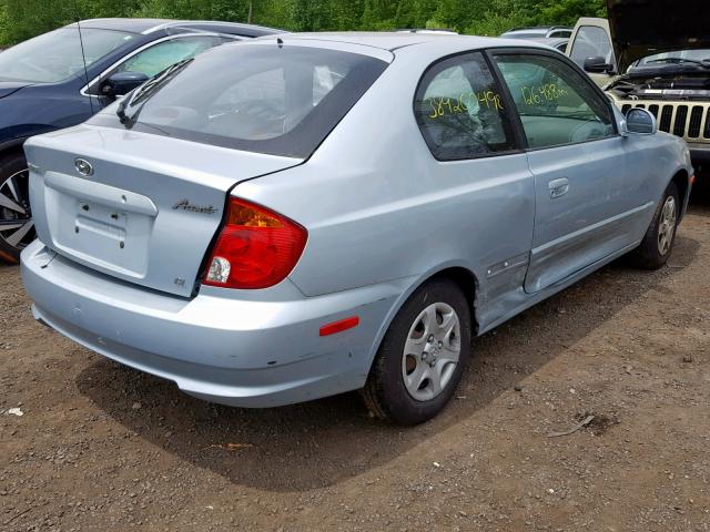 KMHCG35C23U237711 - 2003 HYUNDAI ACCENT GL BLUE photo 4