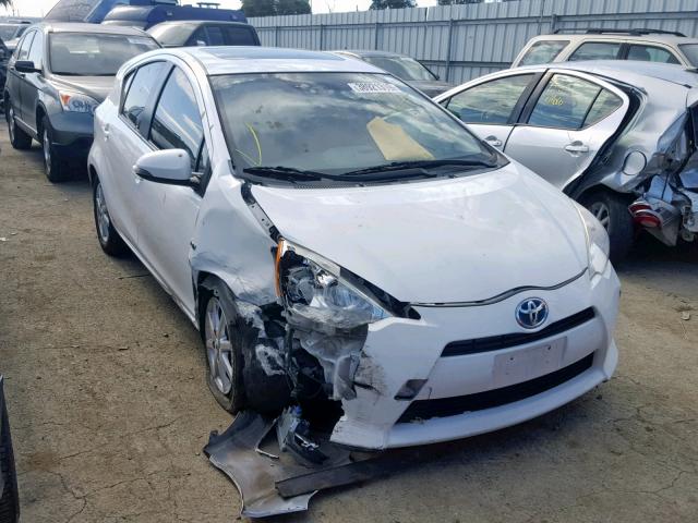 JTDKDTB3XD1035327 - 2013 TOYOTA PRIUS C WHITE photo 1