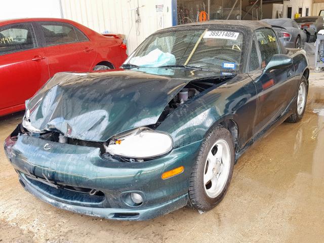 JM1NB3539Y0139222 - 2000 MAZDA MX-5 MIATA GREEN photo 2