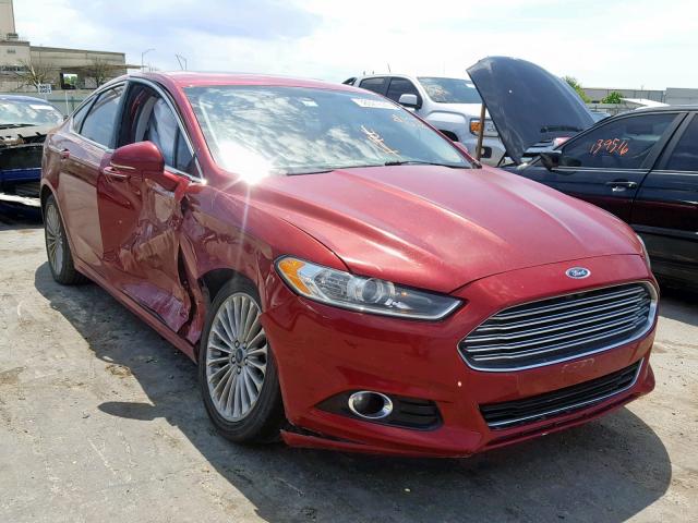 3FA6P0K90ER382240 - 2014 FORD FUSION TIT RED photo 1