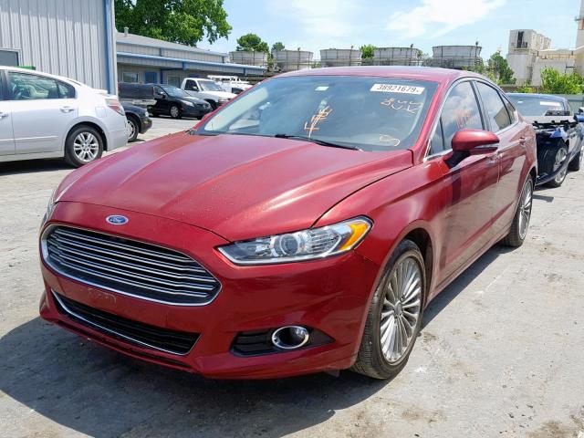 3FA6P0K90ER382240 - 2014 FORD FUSION TIT RED photo 2