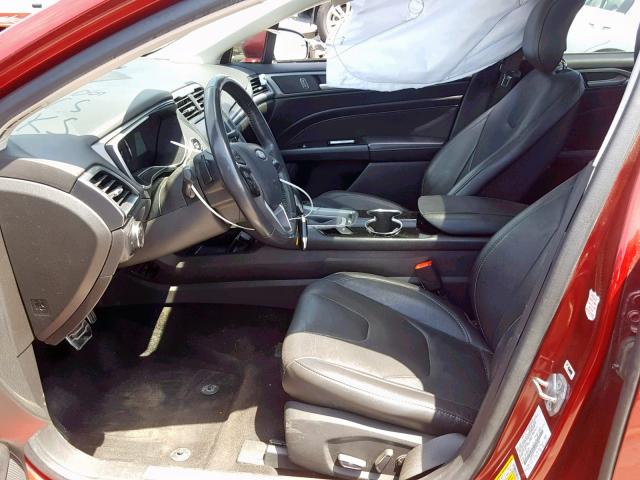 3FA6P0K90ER382240 - 2014 FORD FUSION TIT RED photo 5