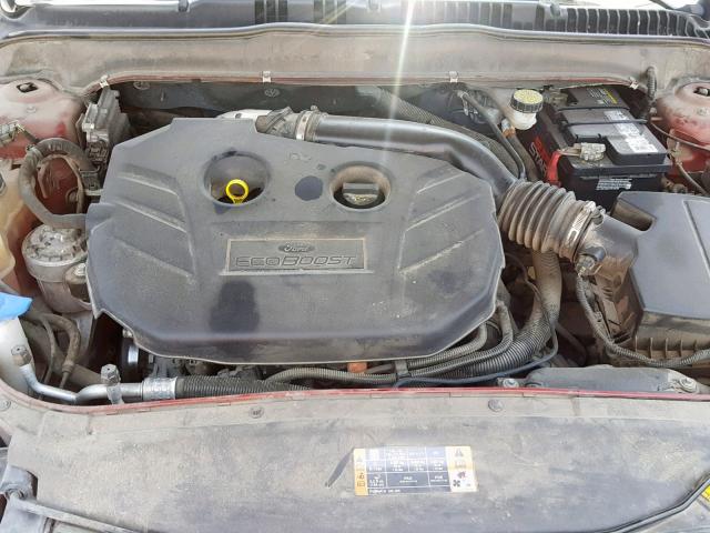 3FA6P0K90ER382240 - 2014 FORD FUSION TIT RED photo 7