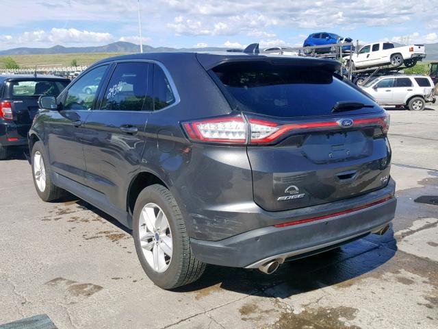 2FMTK4J8XFBC25791 - 2015 FORD EDGE SEL GRAY photo 3