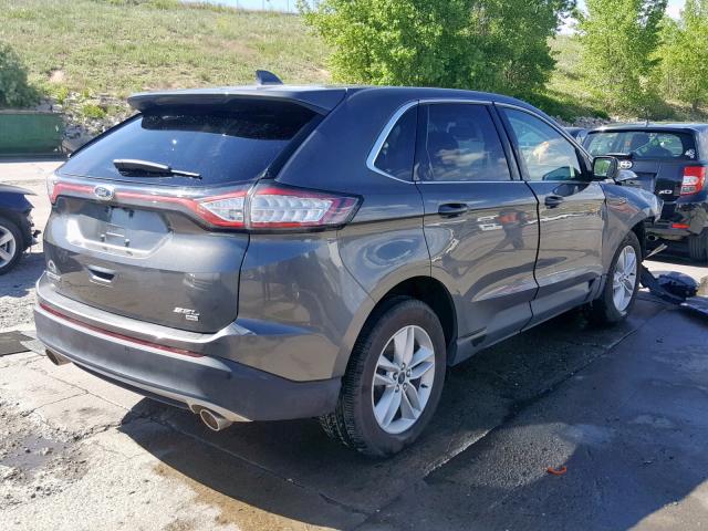 2FMTK4J8XFBC25791 - 2015 FORD EDGE SEL GRAY photo 4