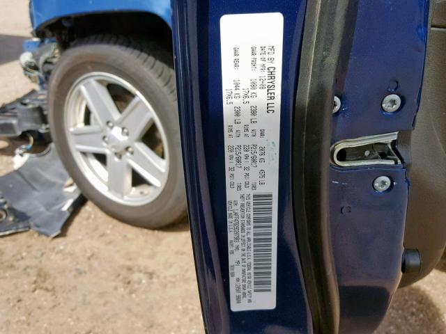 1J4FF47B29D207903 - 2009 JEEP COMPASS SP ლურჯი ფოტო 10