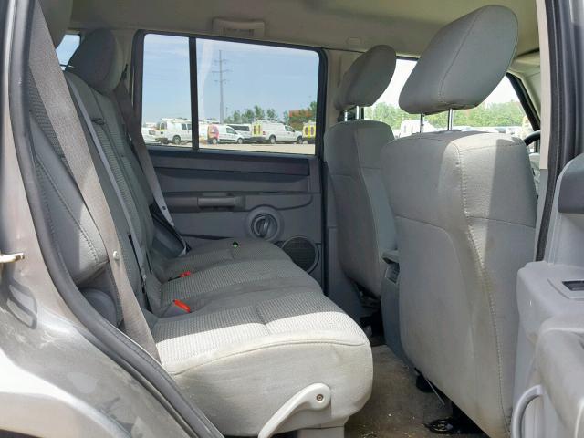1J8HG48K47C654481 - 2007 JEEP COMMANDER GRAY photo 6