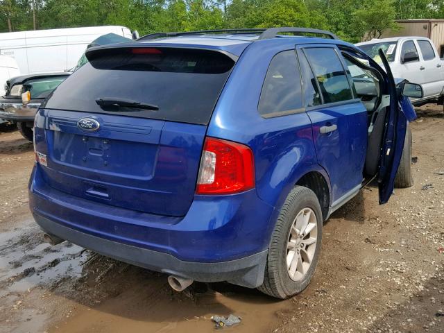 2FMDK3GC2DBB24025 - 2013 FORD EDGE SE BLUE photo 4