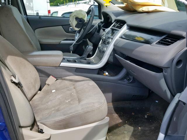 2FMDK3GC2DBB24025 - 2013 FORD EDGE SE BLUE photo 5