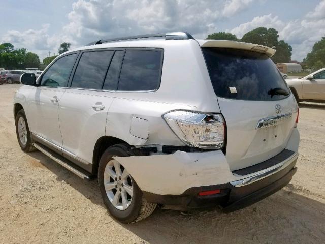 5TDZK3EH2BS043854 - 2011 TOYOTA HIGHLANDER WHITE photo 3