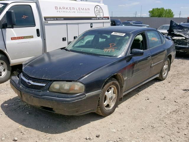 2G1WF52E749454443 - 2004 CHEVROLET IMPALA BLACK photo 2