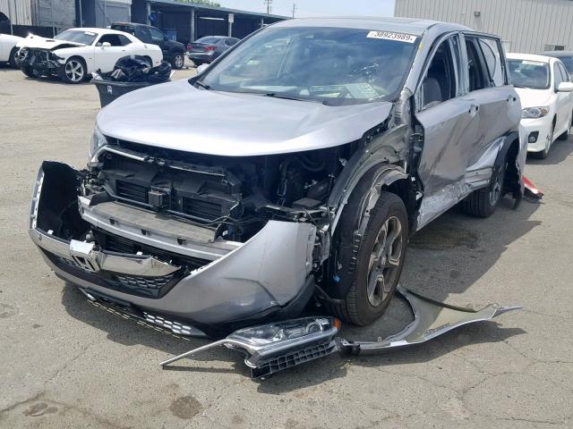 7FARW1H89JE029722 - 2018 HONDA CR-V EXL SILVER photo 2