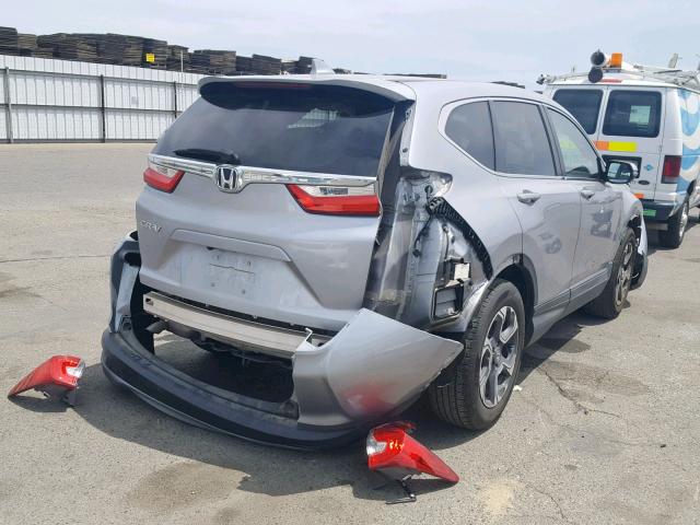 7FARW1H89JE029722 - 2018 HONDA CR-V EXL SILVER photo 4