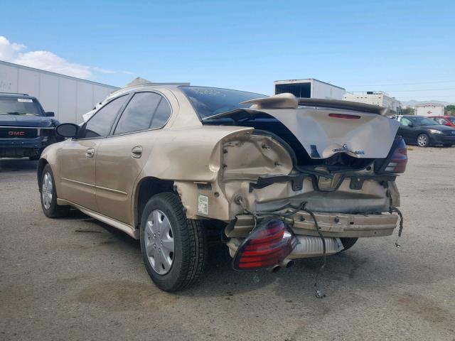 1G2NE52E75M205655 - 2005 PONTIAC GRAND AM S GOLD photo 3