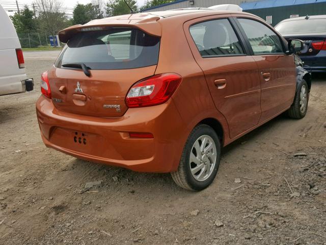 ML32A4HJXJH004072 - 2018 MITSUBISHI MIRAGE SE ORANGE photo 4