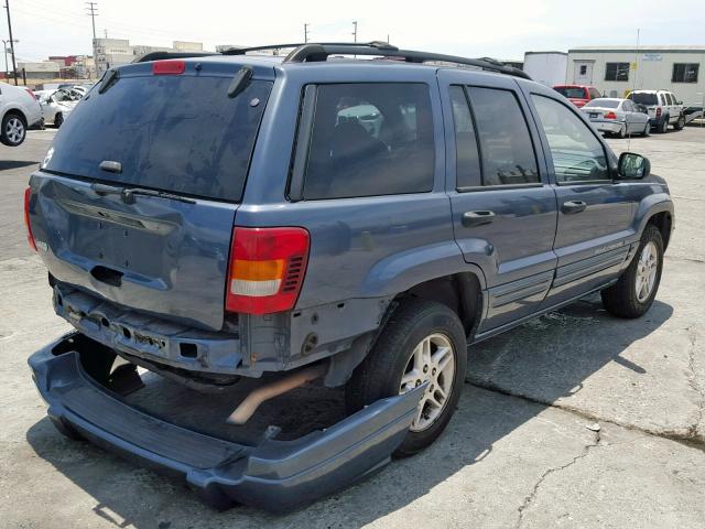 1J4GX48S44C247592 - 2004 JEEP GRAND CHER BLUE photo 4