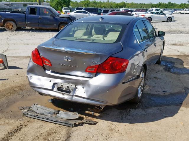 JN1CV6AP8DM303963 - 2013 INFINITI G37 BASE GRAY photo 4