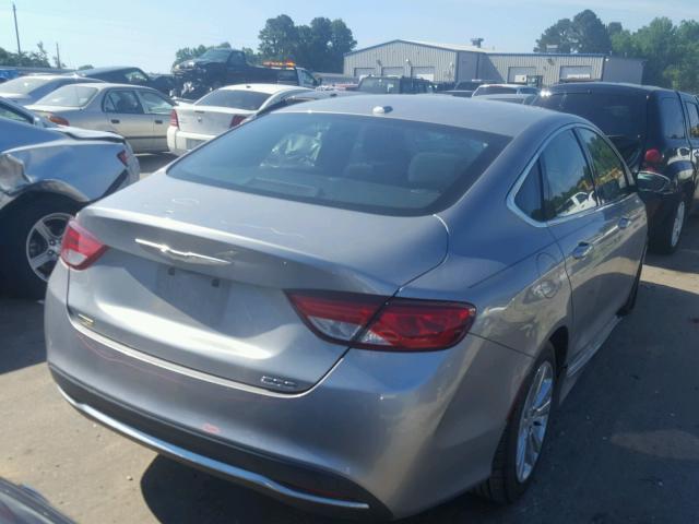 1C3CCCAB2FN746052 - 2015 CHRYSLER 200 LIMITE SILVER photo 4