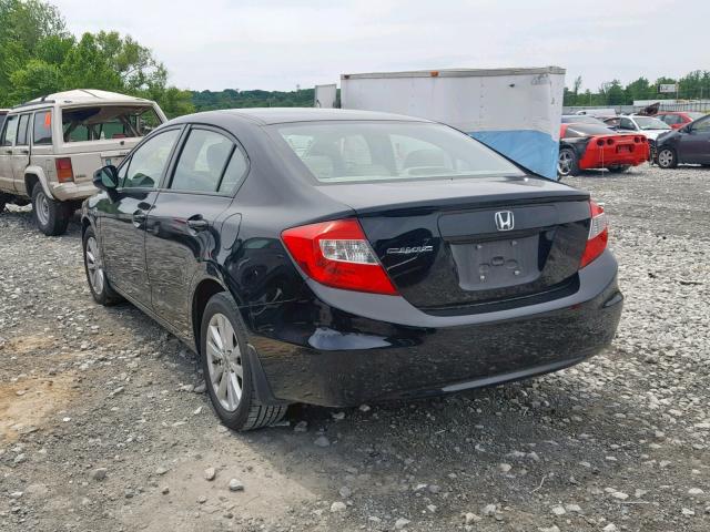 19XFB2F92CE040193 - 2012 HONDA CIVIC EXL BLACK photo 3