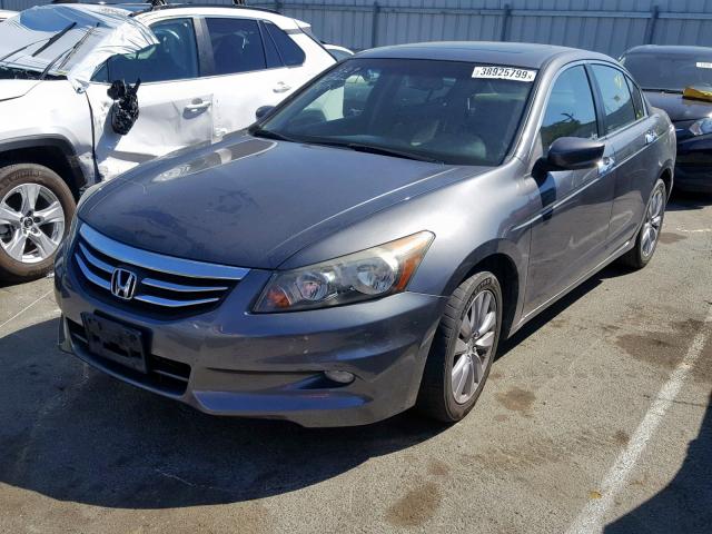 1HGCP3F82BA016870 - 2011 HONDA ACCORD EXL GRAY photo 2