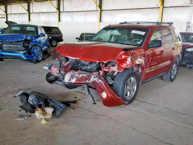 1J4HR58205C643475 - 2005 JEEP GRAND CHER RED photo 2